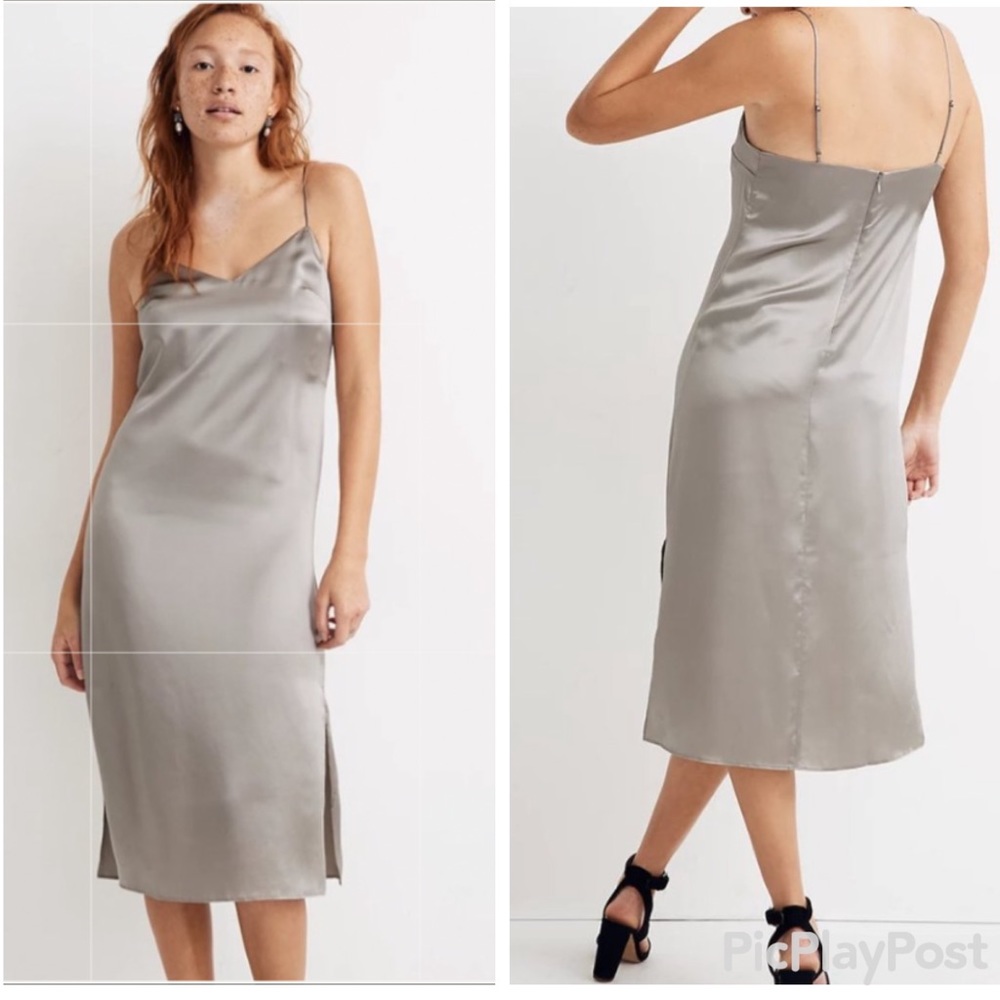 NWT Madewell Silk Eva Slip Dress